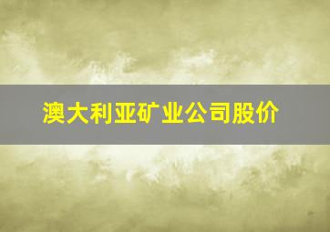 澳大利亚矿业公司股价