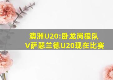 澳洲U20:卧龙岗狼队V萨瑟兰德U20现在比赛