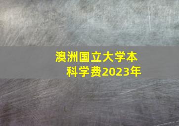 澳洲国立大学本科学费2023年