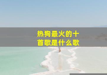 热狗最火的十首歌是什么歌