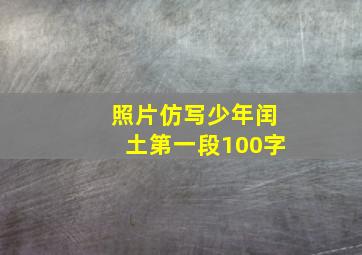 照片仿写少年闰土第一段100字