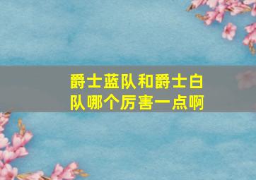 爵士蓝队和爵士白队哪个厉害一点啊