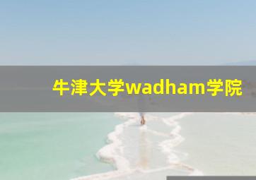 牛津大学wadham学院