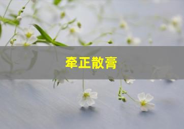 牵正散膏