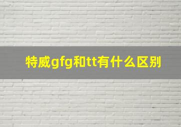 特威gfg和tt有什么区别