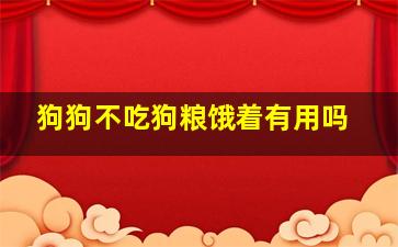 狗狗不吃狗粮饿着有用吗