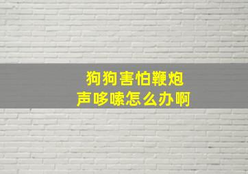 狗狗害怕鞭炮声哆嗦怎么办啊