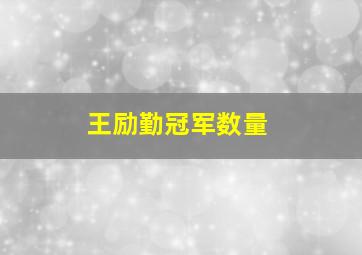 王励勤冠军数量