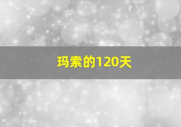 玛索的120天