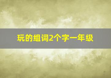 玩的组词2个字一年级