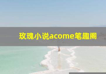 玫瑰小说acome笔趣阁