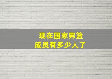 现在国家男篮成员有多少人了