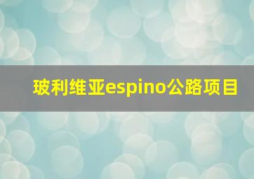 玻利维亚espino公路项目