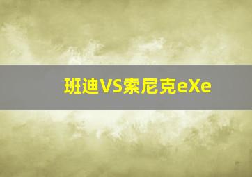 班迪VS索尼克eXe