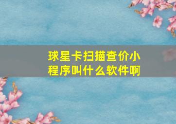 球星卡扫描查价小程序叫什么软件啊