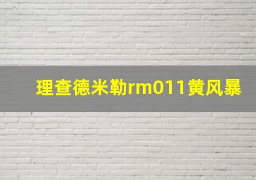 理查德米勒rm011黄风暴