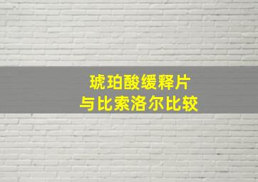 琥珀酸缓释片与比索洛尔比较