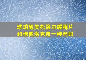 琥珀酸美托洛尔缓释片和倍他洛克是一种药吗