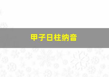 甲子日柱纳音