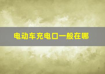 电动车充电口一般在哪