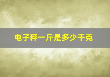 电子秤一斤是多少千克