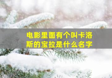 电影里面有个叫卡洛斯的宝拉是什么名字