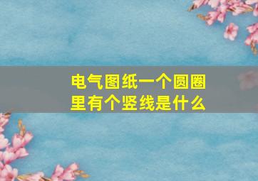 电气图纸一个圆圈里有个竖线是什么