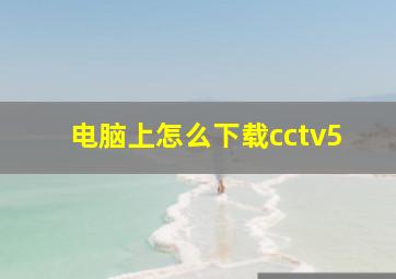 电脑上怎么下载cctv5