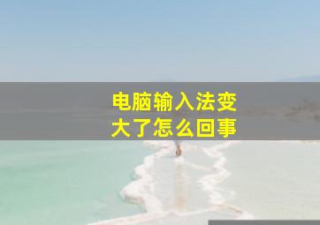 电脑输入法变大了怎么回事