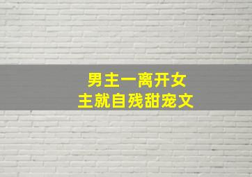 男主一离开女主就自残甜宠文