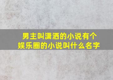 男主叫潇洒的小说有个娱乐圈的小说叫什么名字