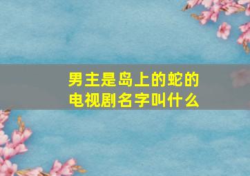 男主是岛上的蛇的电视剧名字叫什么