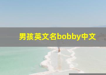 男孩英文名bobby中文