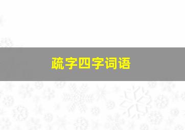 疏字四字词语