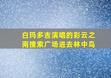 白玛多吉演唱的彩云之南搜索广场进去林中鸟