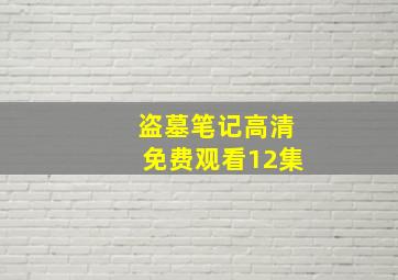 盗墓笔记高清免费观看12集