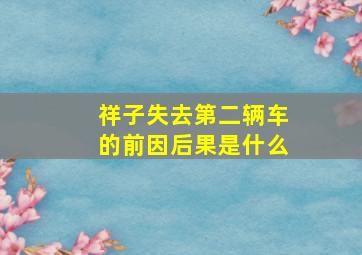 祥子失去第二辆车的前因后果是什么