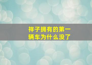 祥子拥有的第一辆车为什么没了