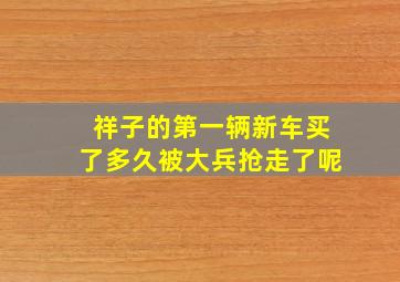 祥子的第一辆新车买了多久被大兵抢走了呢