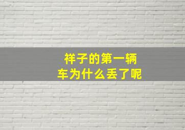 祥子的第一辆车为什么丢了呢