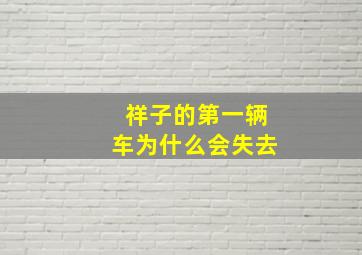 祥子的第一辆车为什么会失去