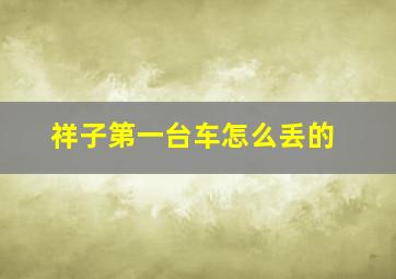 祥子第一台车怎么丢的