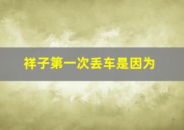 祥子第一次丢车是因为