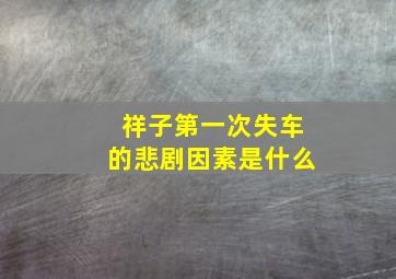 祥子第一次失车的悲剧因素是什么