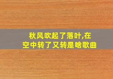 秋风吹起了落叶,在空中转了又转是啥歌曲