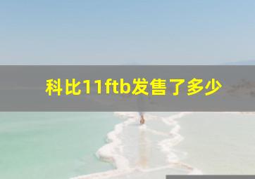 科比11ftb发售了多少