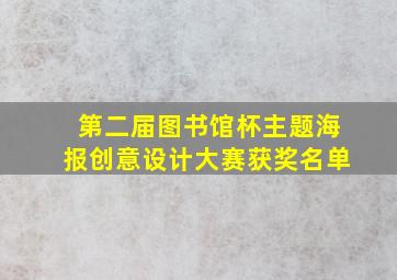 第二届图书馆杯主题海报创意设计大赛获奖名单