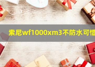 索尼wf1000xm3不防水可惜了