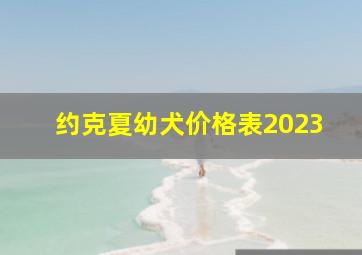 约克夏幼犬价格表2023