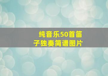 纯音乐50首笛子独奏简谱图片